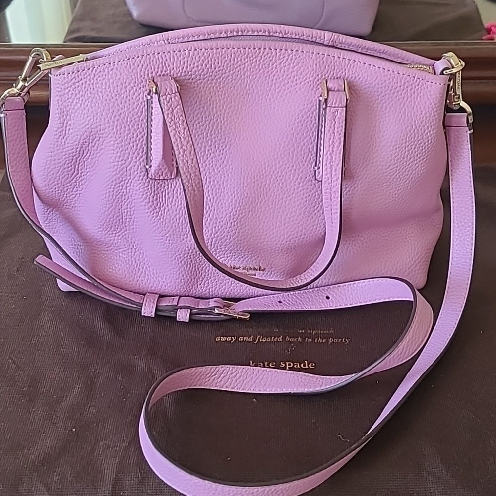 kate spade Lavender Leather Satchel Shoulder Bag